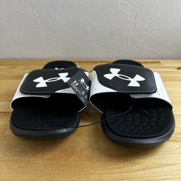 Under Armour Mens Ignite Pro Slide Athletic Sandal 3026023-100 White Size 17 NEW - Picture 3 of 9
